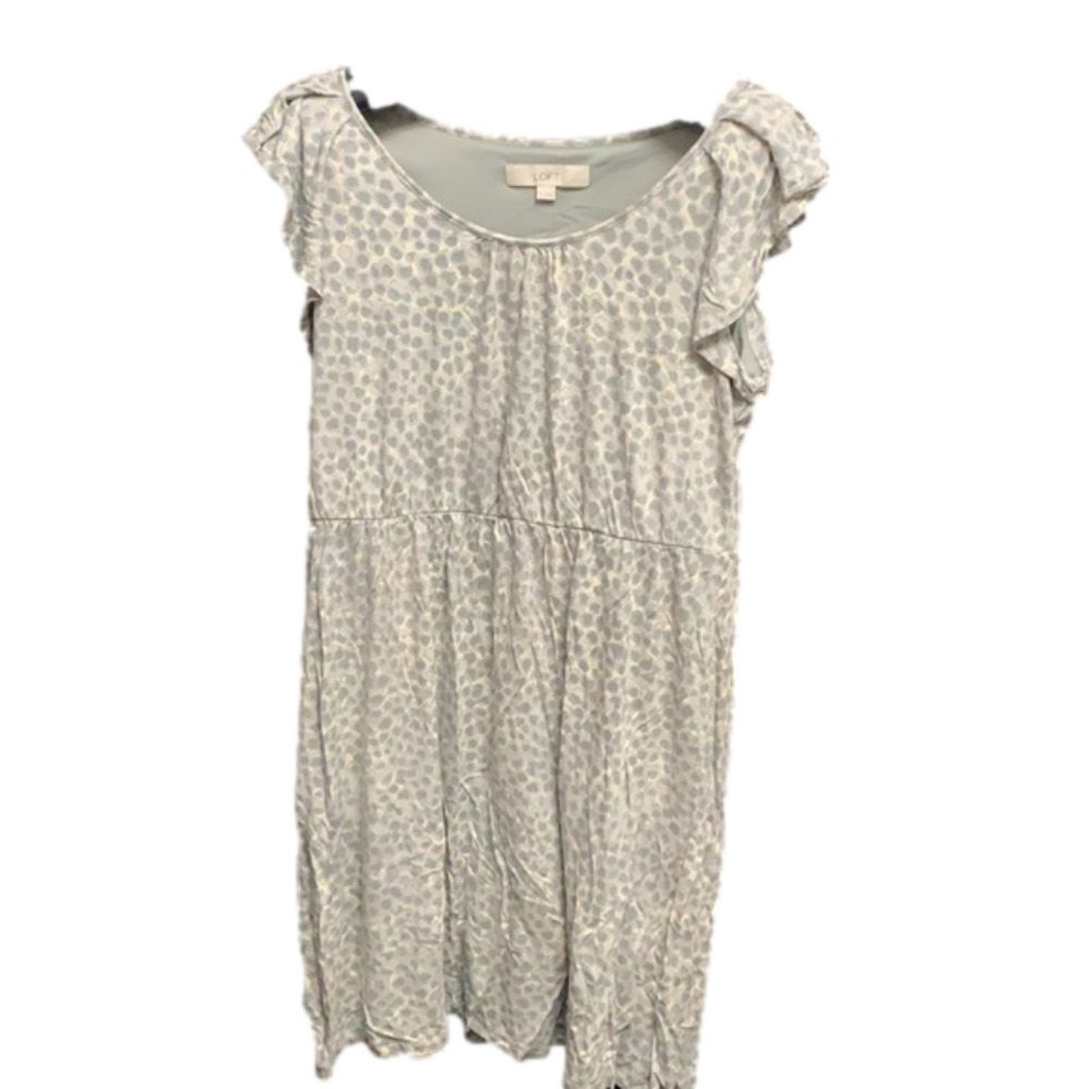 Loft dress with short ruffled sleeves